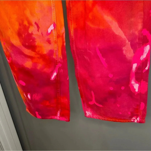 NWT Good American Jeans PRENTIS BURRELL Tie Dye Painted 90’s High Waist Sz 10/30 - Picture 9 of 13